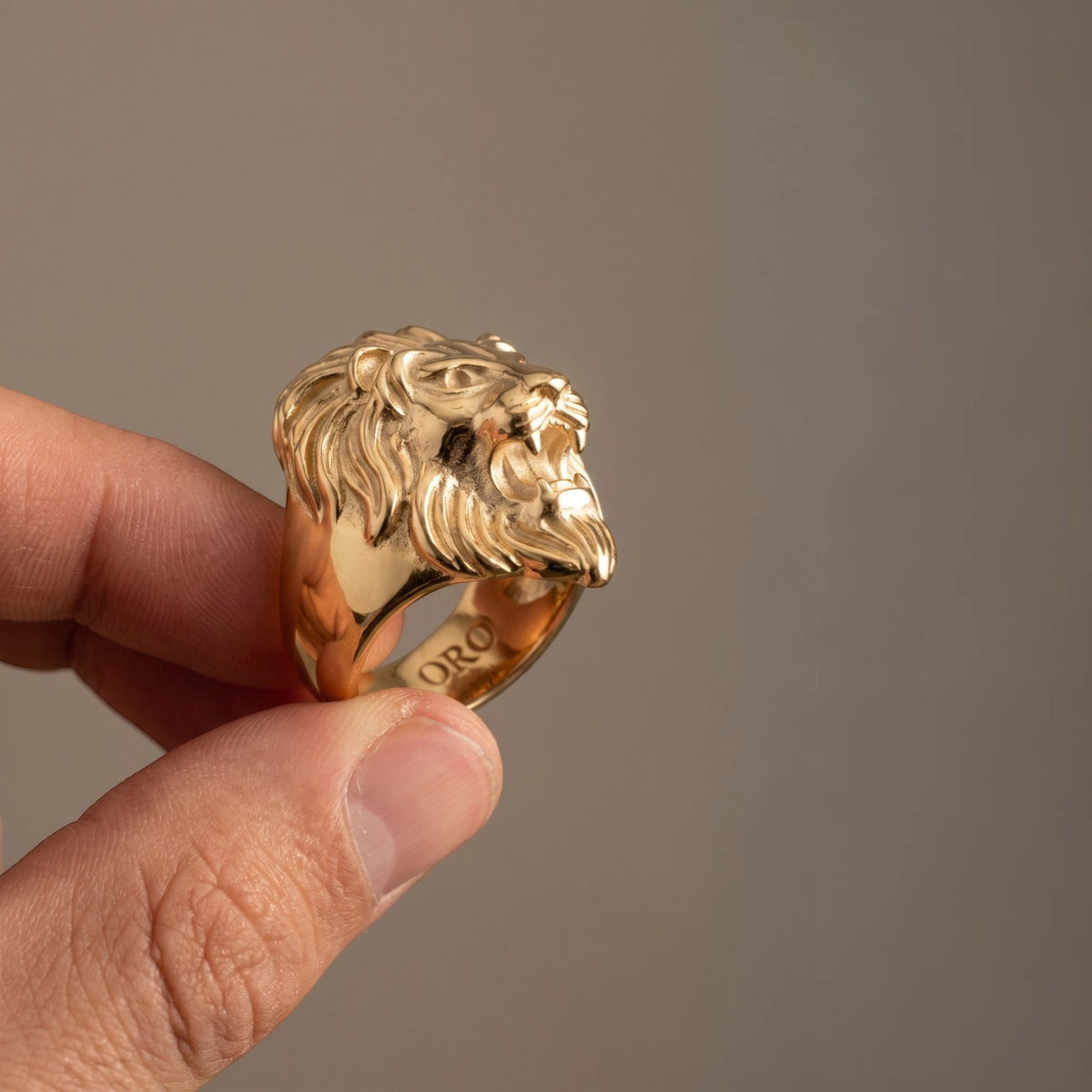 14k Gold Custom Lion Gold Ring