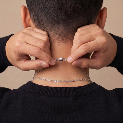 14k White Gold 4.5mm Figaro Chain Necklace