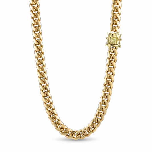 14k Gold 10mm Miami Cuban Chain Necklace
