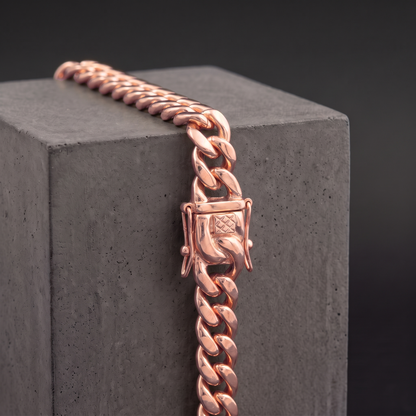14k Rose Gold 8mm Miami Cuban Bracelet