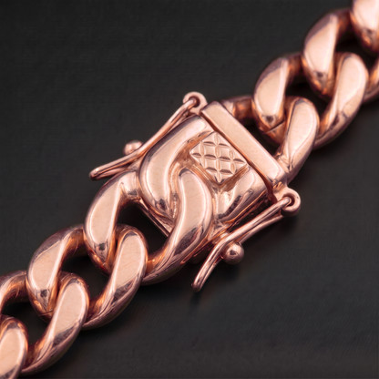 14k Rose Gold 8mm Miami Cuban Bracelet