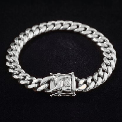 14k White Gold 10mm Miami Cuban Bracelet