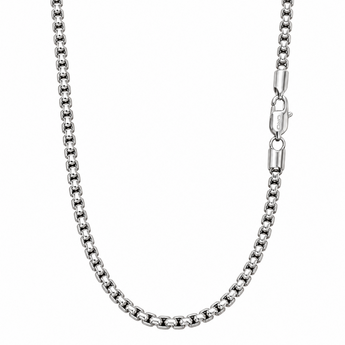 14k White Gold 6mm Box Chain Necklace