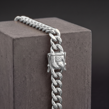 14k White Gold 10mm Miami Cuban Bracelet