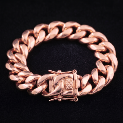 14k Rose Gold 16mm Miami Cuban Bracelet
