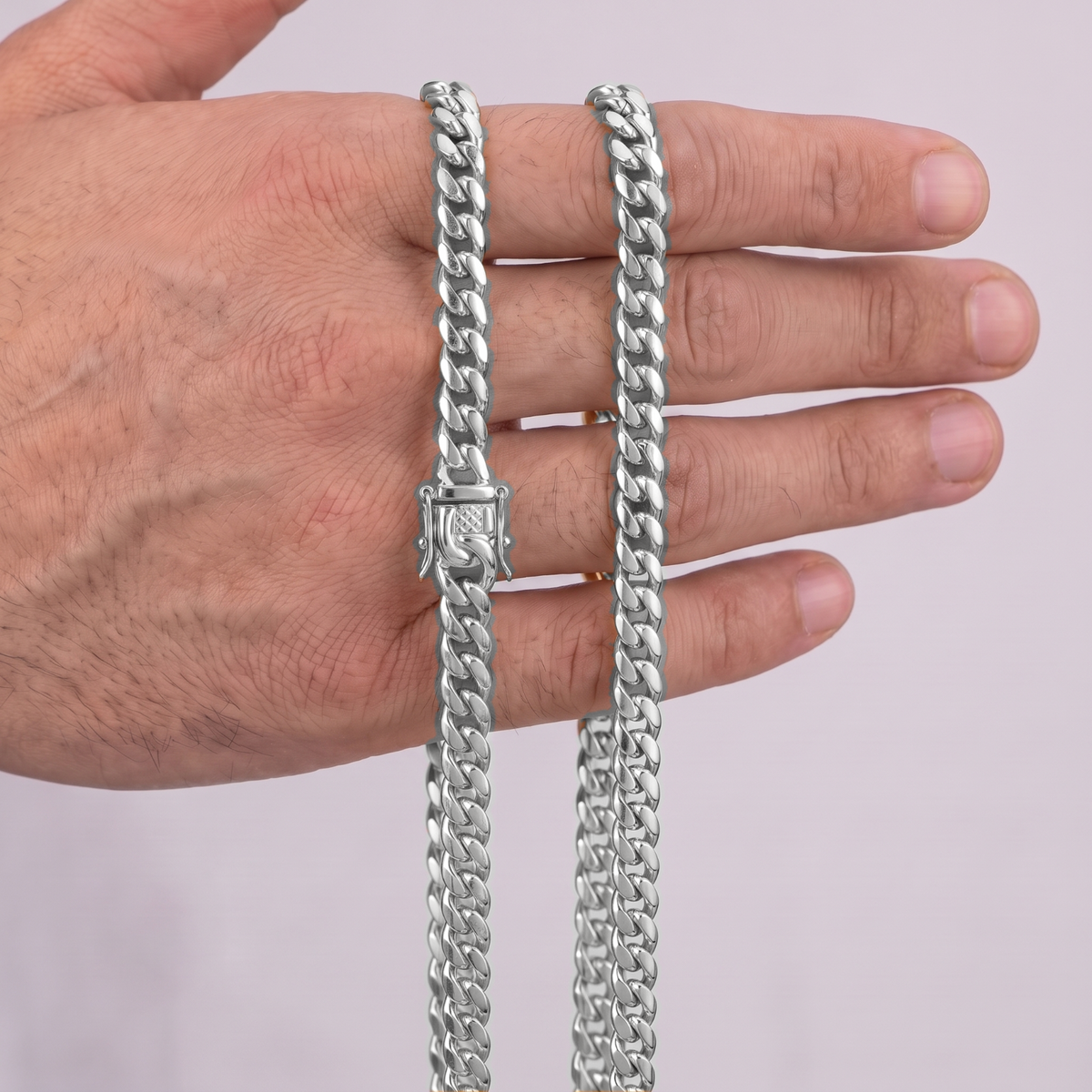 14k White Gold 5mm Miami Cuban Chain Necklace