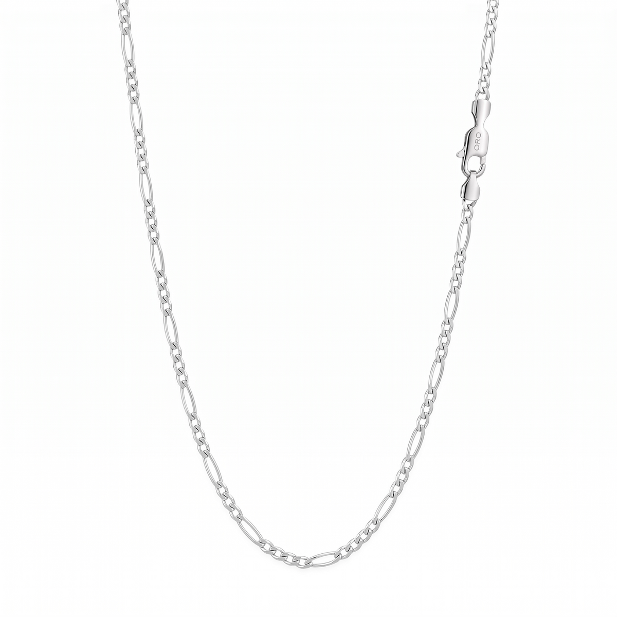 14k White Gold 4.5mm Figaro Chain Necklace