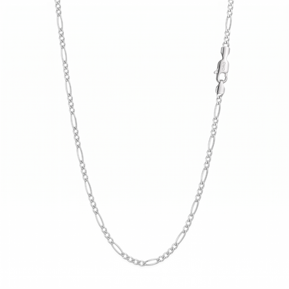 14k White Gold 4.5mm Figaro Chain Necklace