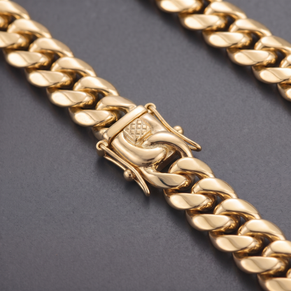 14k Gold 14mm Miami Cuban Chain Necklace