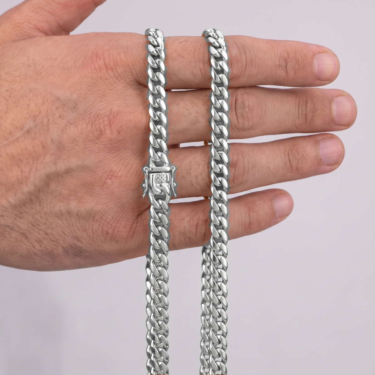 14k White Gold 6mm Miami Cuban Chain Necklace