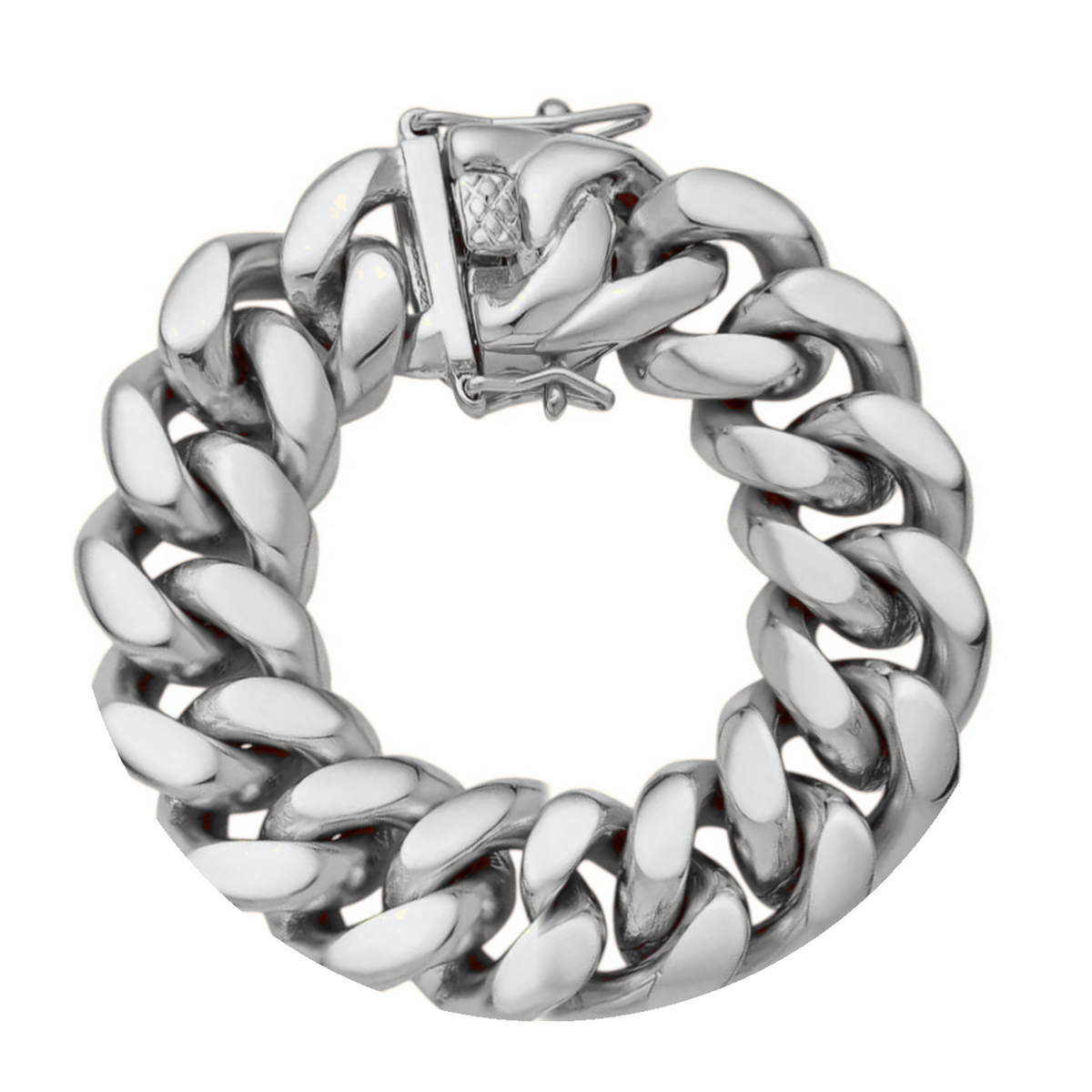 14k White Gold 18mm Miami Cuban Bracelet