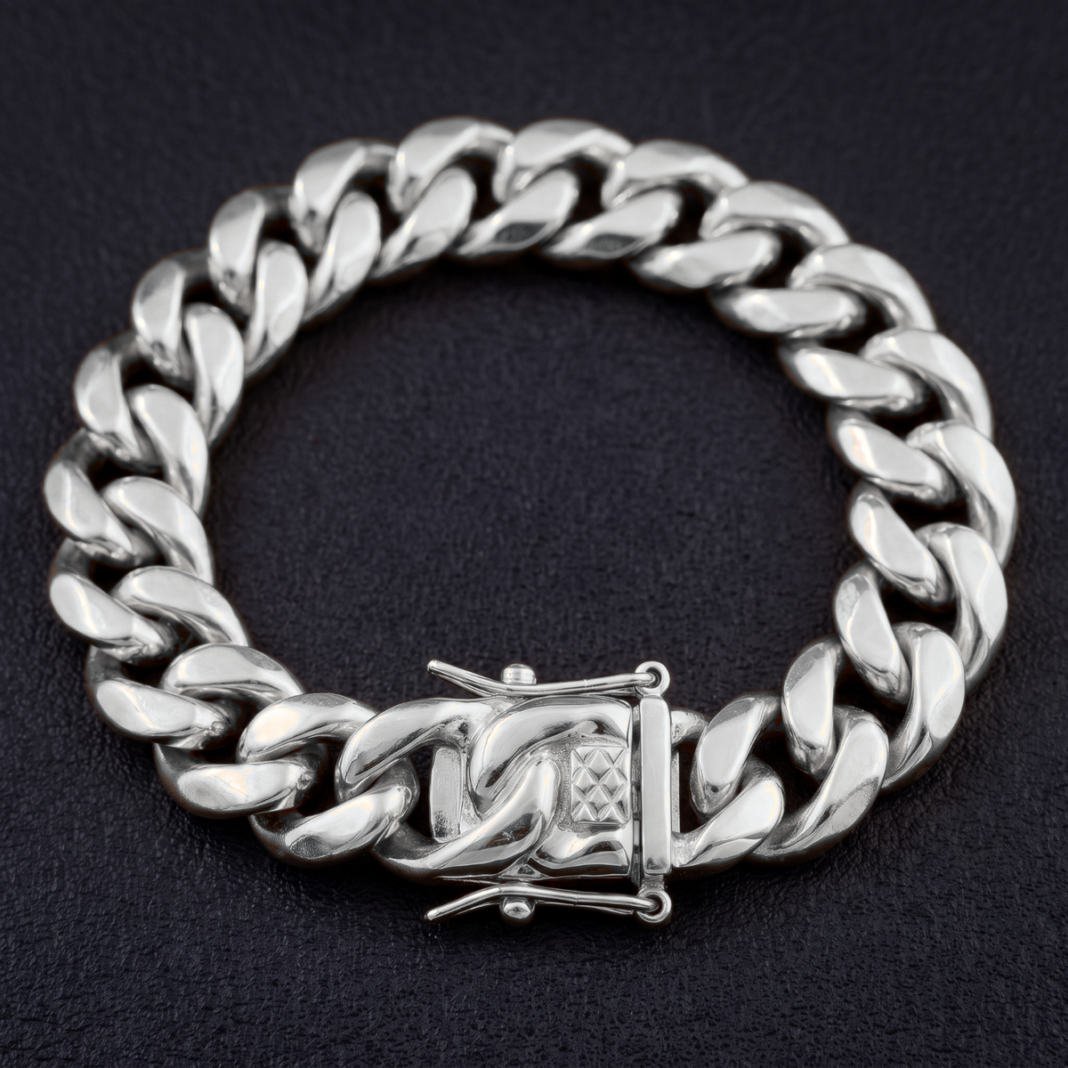 14k White Gold 18mm Miami Cuban Bracelet