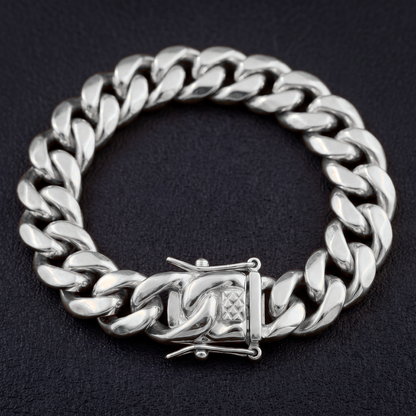 14k White Gold 18mm Miami Cuban Bracelet
