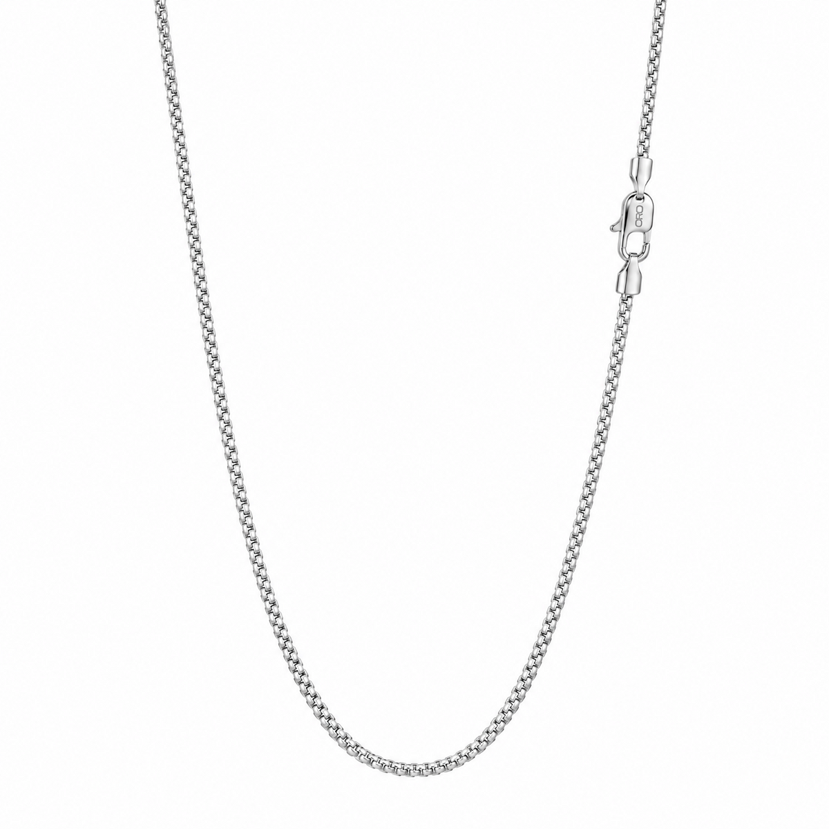 14k White Gold 2mm Box Chain Necklace