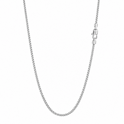 14k White Gold 2mm Box Chain Necklace