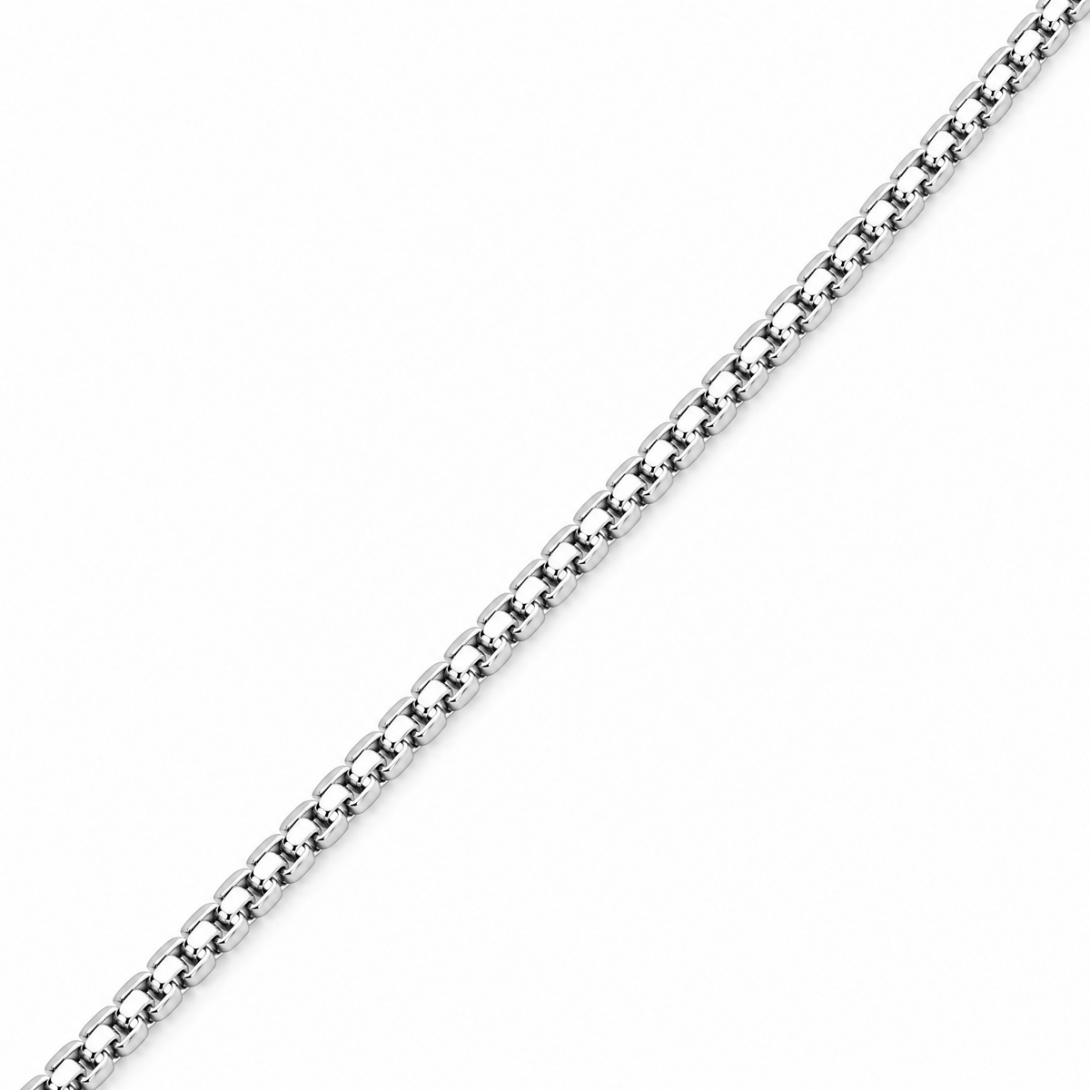 14k White Gold 2mm Box Chain Necklace