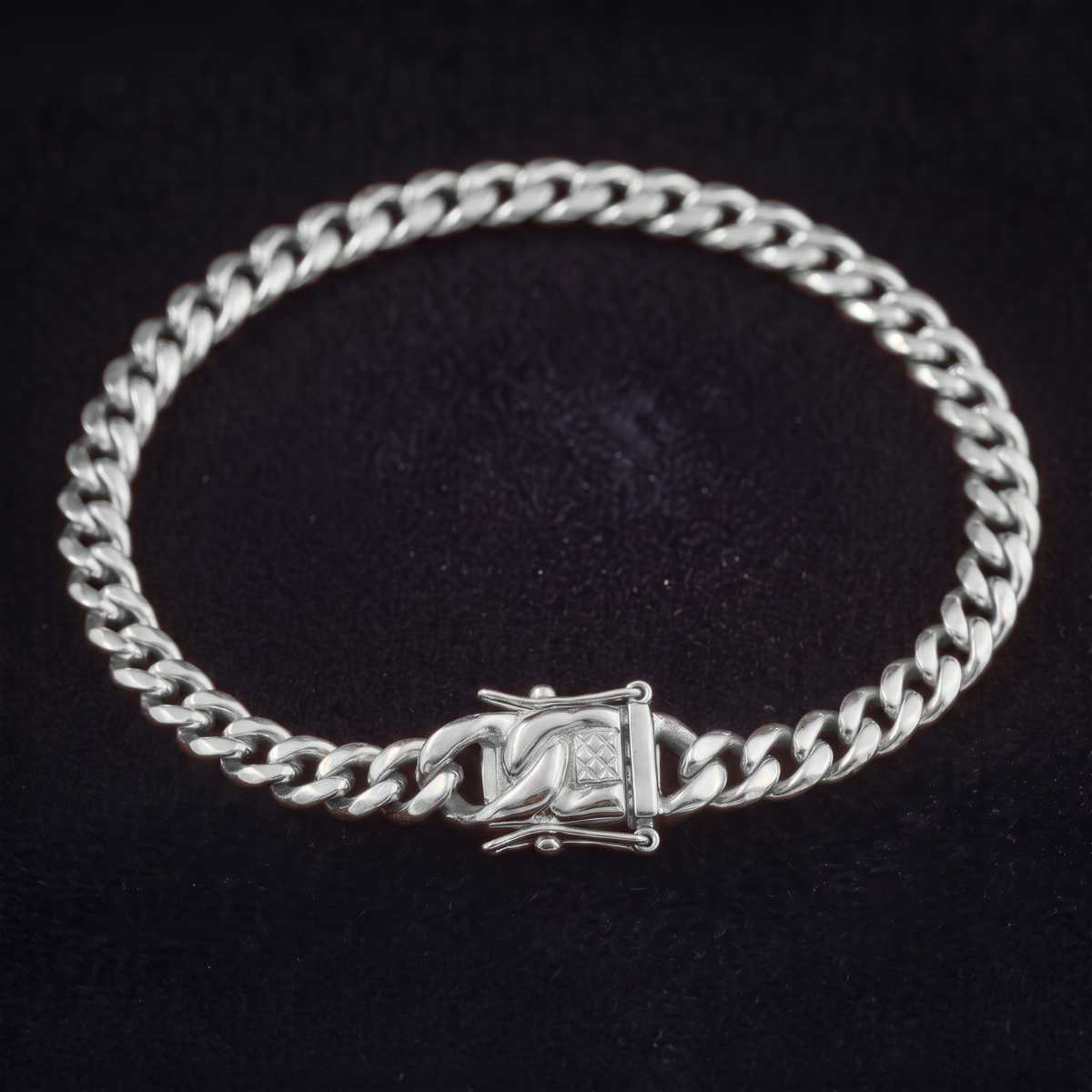 14k White Gold 4mm Miami Cuban Bracelet