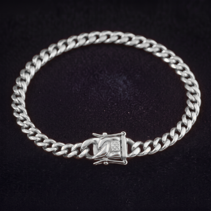 14k White Gold 4mm Miami Cuban Bracelet
