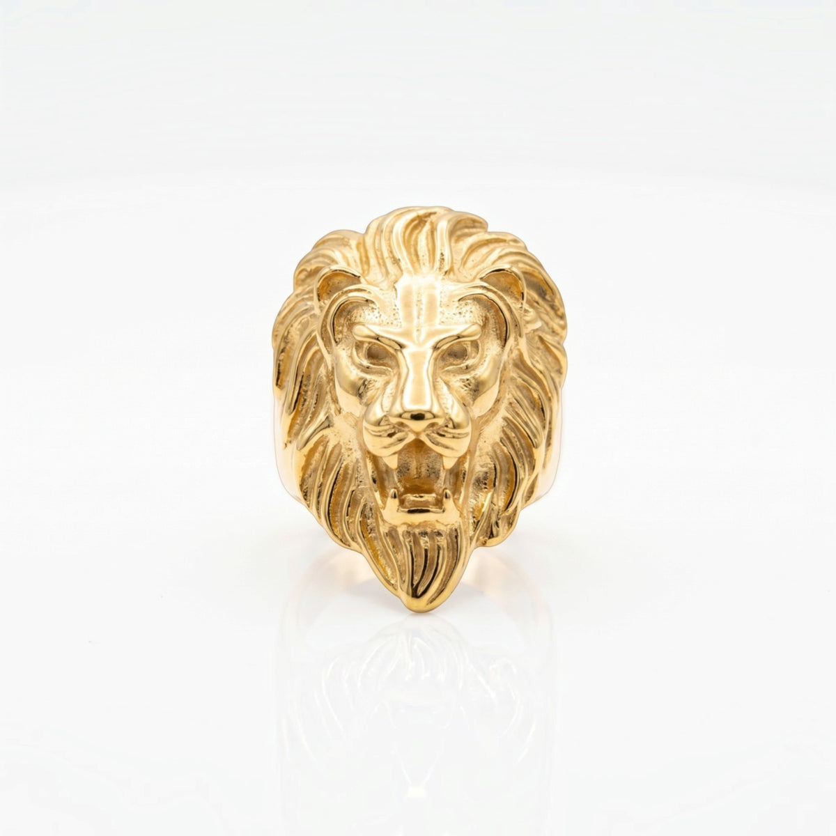 14k Gold Custom Lion Gold Ring