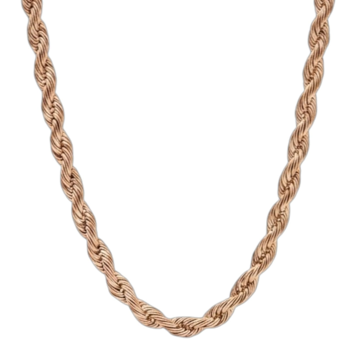 14k Rose Gold 5mm Rope Chain Necklace
