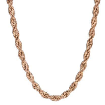14k Rose Gold 5mm Rope Chain Necklace