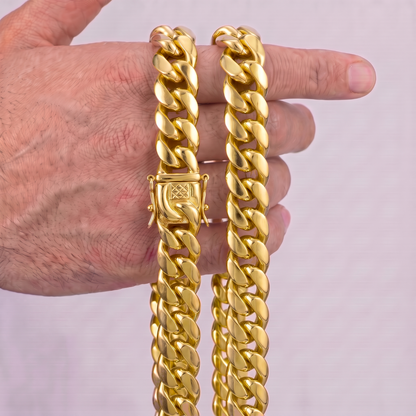 18k Gold 18mm Miami Cuban Chain Necklace