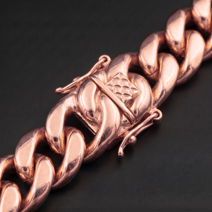 14k Rose Gold 18mm Miami Cuban Bracelet