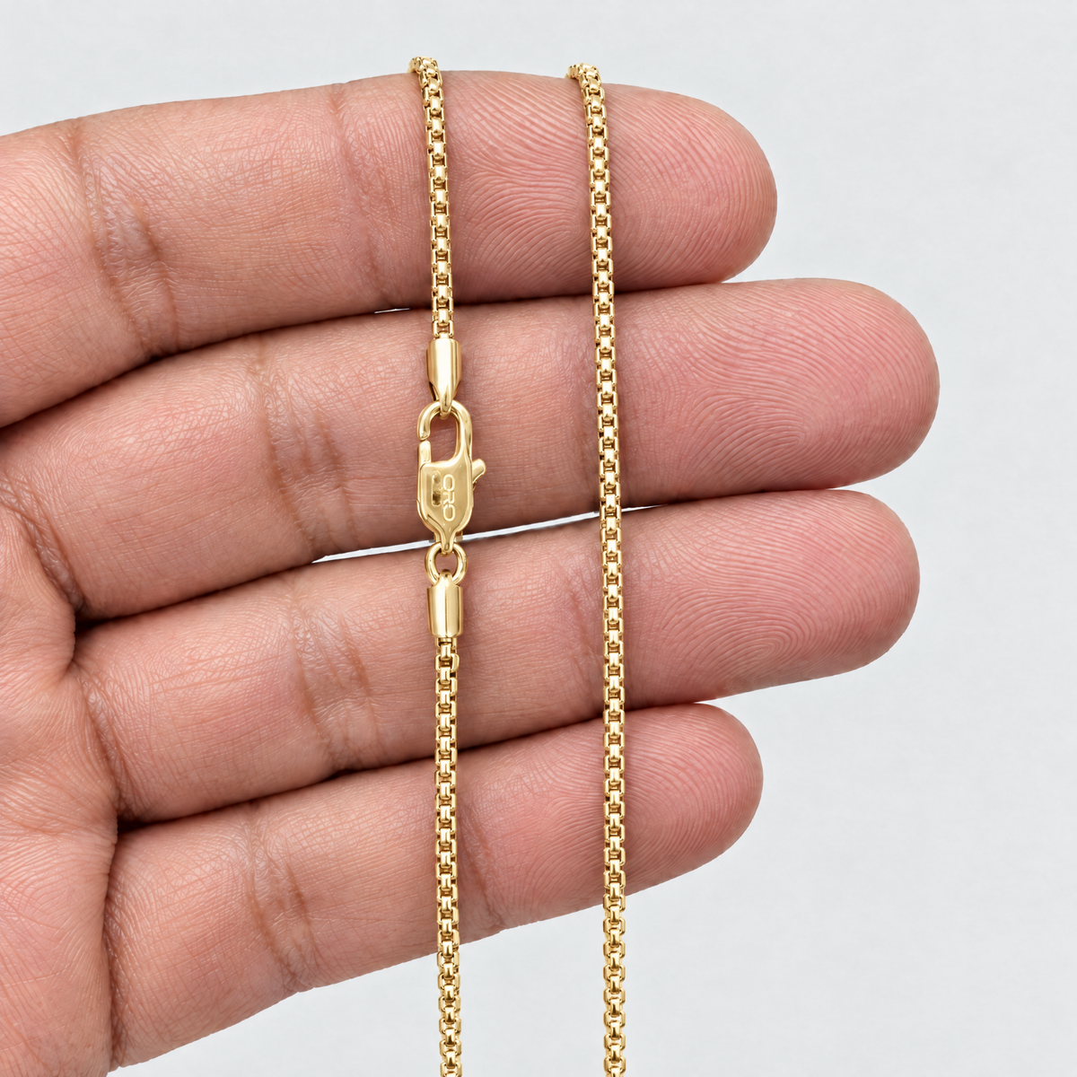 14k Gold 2mm Box Chain Necklace
