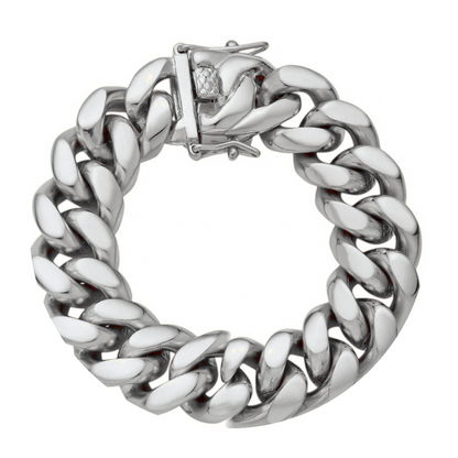 14k White Gold 16mm Miami Cuban Bracelet