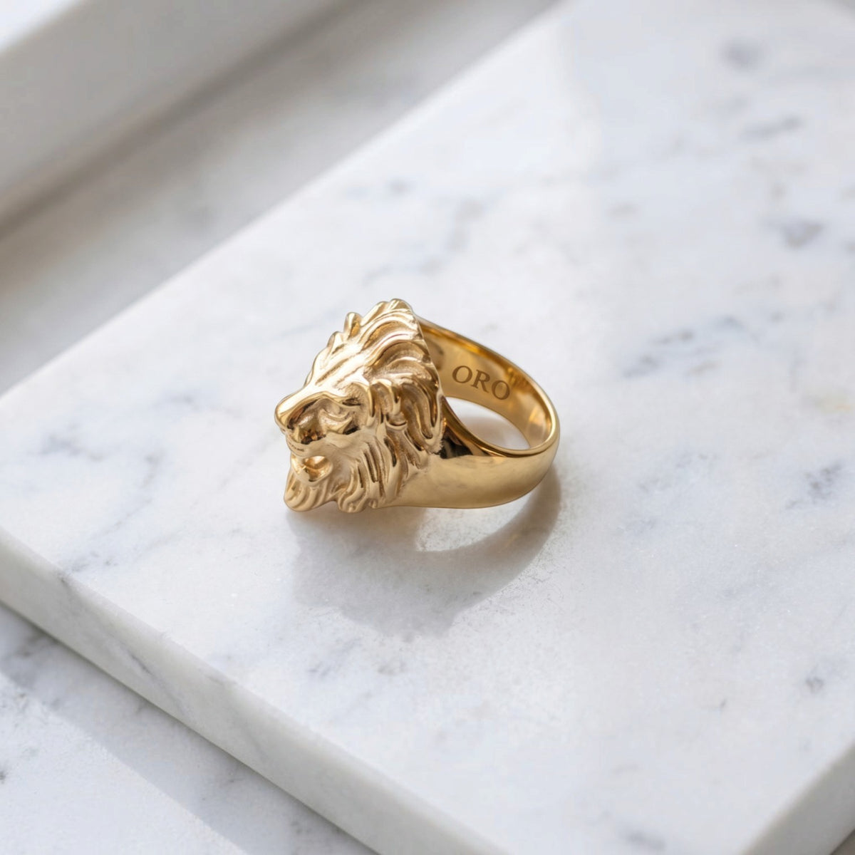 14k Gold Custom Lion Gold Ring