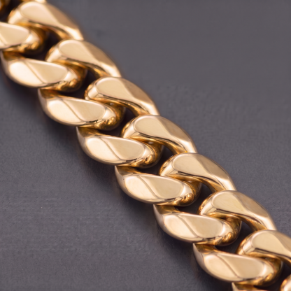 14k Gold 18mm Miami Cuban Chain Necklace