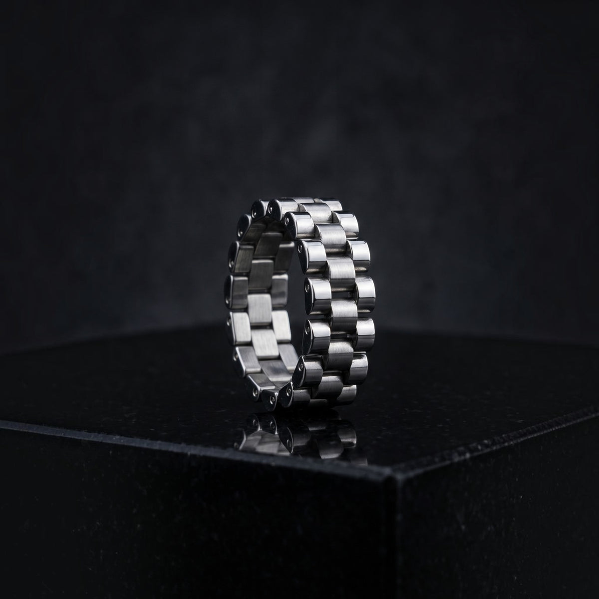 14k White Gold Custom Rolex Presidential Ring