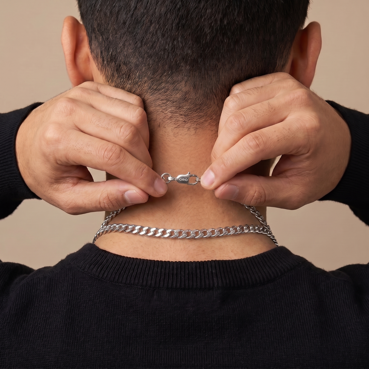 14k White Gold 5mm Curb Cuban Chain Necklace