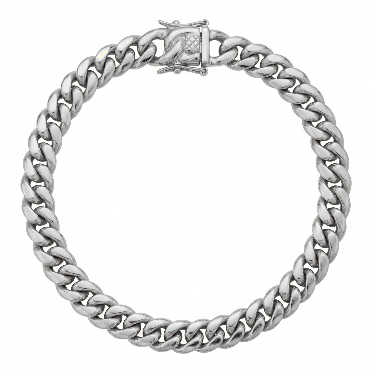 14k White Gold 5mm Miami Cuban Bracelet