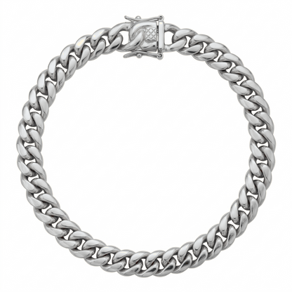 14k White Gold 5mm Miami Cuban Bracelet