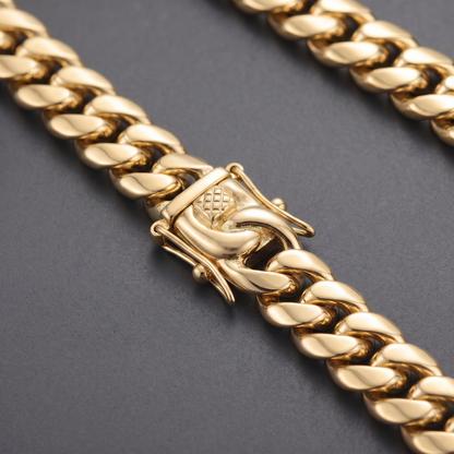 14k Gold 12mm Miami Cuban Chain Necklace