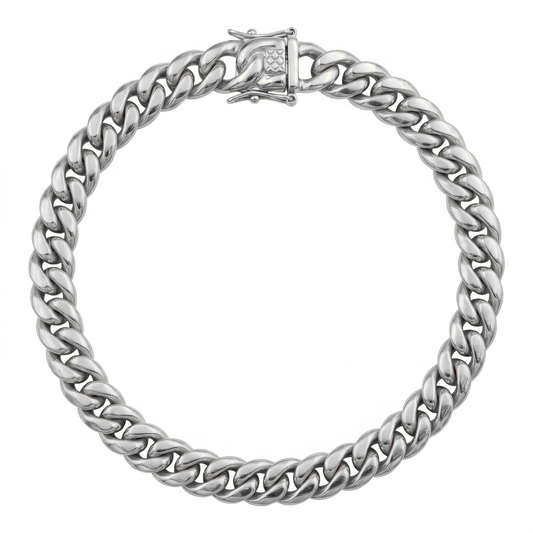14k White Gold 6mm Miami Cuban Bracelet