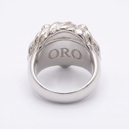 14k White Gold Custom Lion Ring
