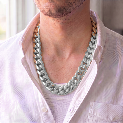 14k White Gold 18mm Miami Cuban Chain Necklace