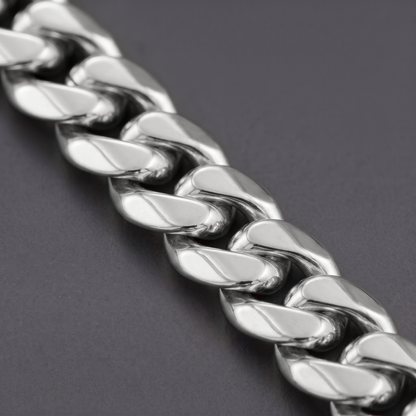 14k White Gold 10mm Miami Cuban Chain Necklace