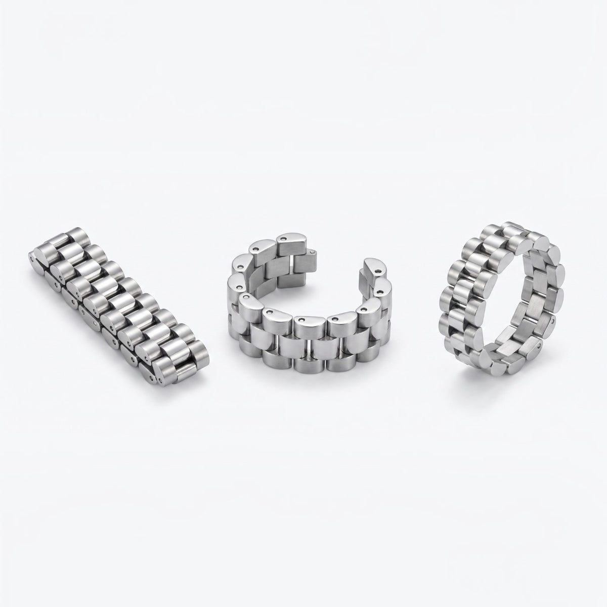 14k White Gold Custom Rolex Presidential Ring