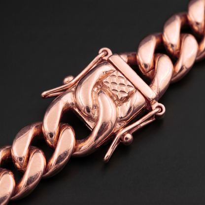 14k Rose Gold 12mm Miami Cuban Bracelet