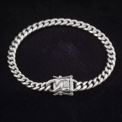 14k White Gold 5mm Miami Cuban Bracelet
