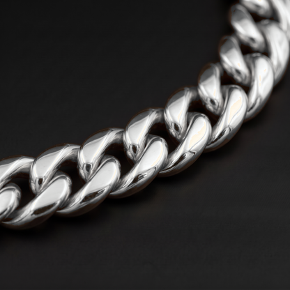 14k White Gold 12mm Miami Cuban Bracelet