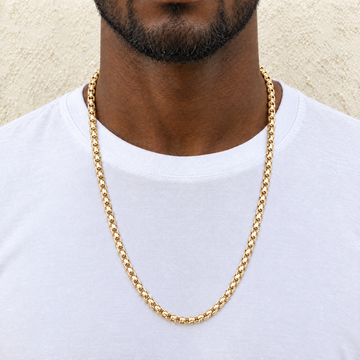 14k Gold 6mm Box Chain Necklace