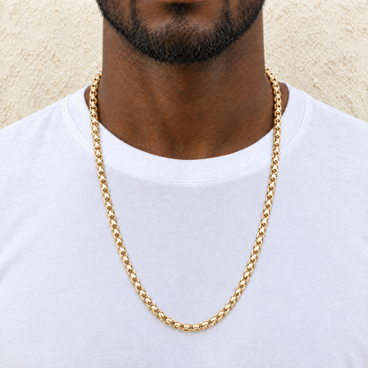 14k Gold 6mm Box Chain Necklace