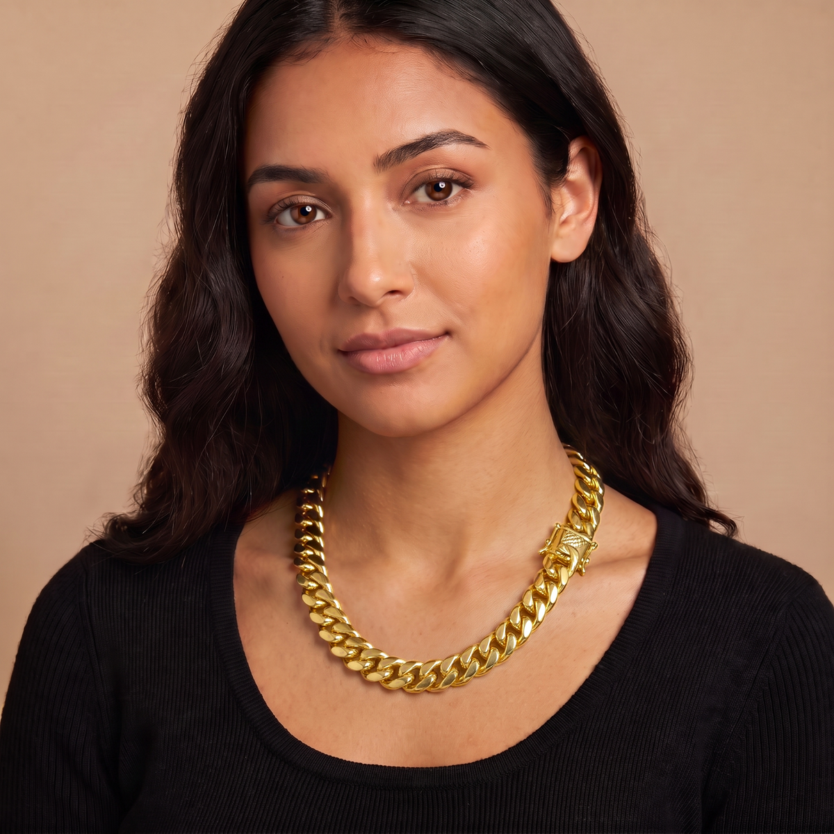 18k Gold 14mm Miami Cuban Chain Necklace