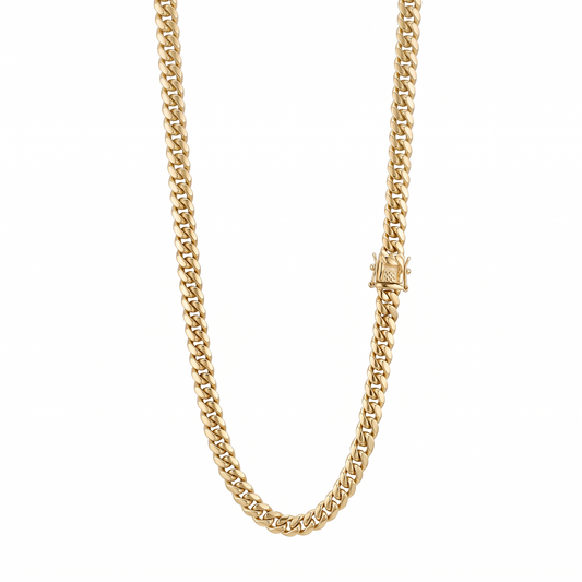 14k Gold 5mm Miami Cuban Chain Necklace