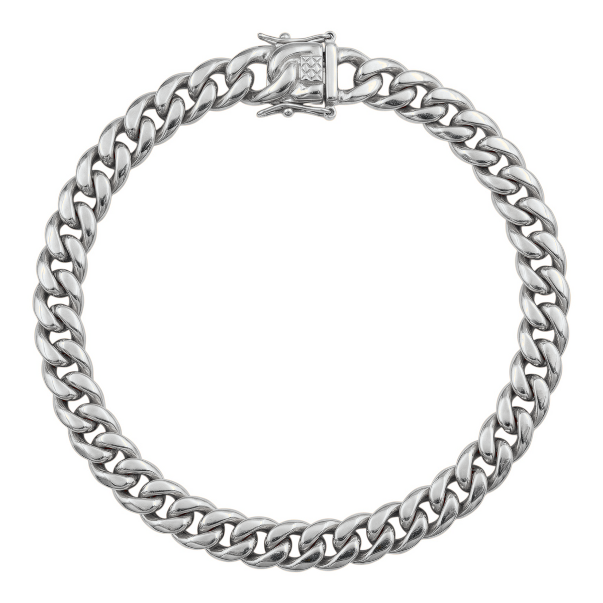 14k White Gold 4mm Miami Cuban Bracelet