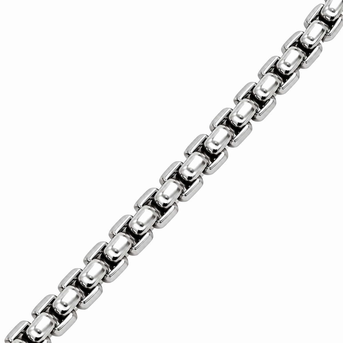 14k White Gold 6mm Box Chain Necklace